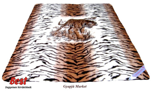 Bárány merino gyapjú takaró TIGRIS  MINTÁS 140*200cm 450g/m2 