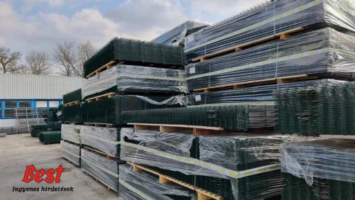 3D Táblás kerítés panel, vadháló, drótfonat, oszlop, kapu