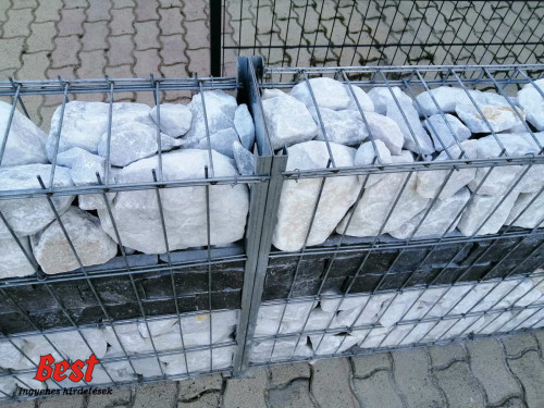 Gabion kőkerítés, támfal, kőkosár, vadháló, drótfonat, oszlo